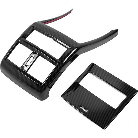 2 pièces Cadre Décoratif de Sortie d'Air Arrière pour Mercedes Classe GLE GLS GL 13-19, Style Fibre de Carbone, Garniture de Console (1/4)