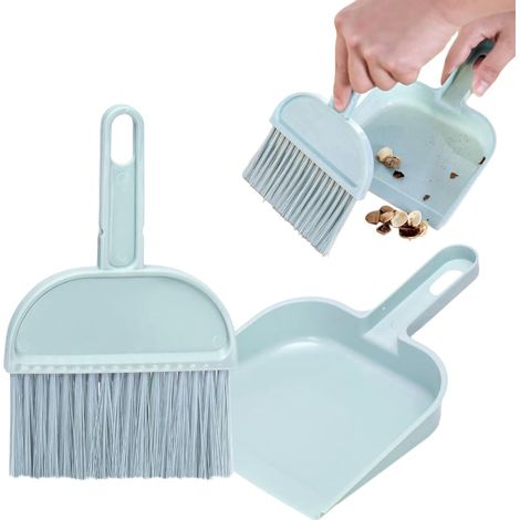 Set Cage Cochon d'Inde Brosse Kit Mini Pelle et Balayette pour Lapin/Hamster/Petits Animaux Dustpan and Brush bleu (1/5)