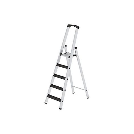 Escalera tipo tijera de peldaños planos  ascenso por un lado 