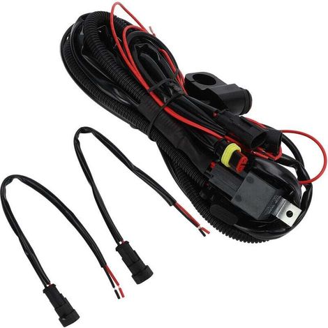 Harnais de commutateur de phare antibrouillard LED pour guidon de moto, étanche, pour ATV, Dirt Bike, 1.6M/1,75 yd (1/4)