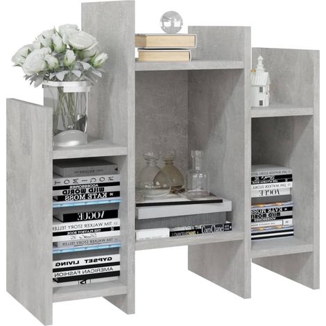 Petite bibliothèque Gris béton 60x26x60 (1/5)