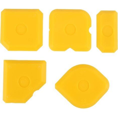 5 Pièces Ensemble D'Outil Pour Grattoir Ensemble De Jointoiement Dissolvant De Coulis À La Truelle Spatule De Lissage Des Joints De Silicone-Chrom (1/5)