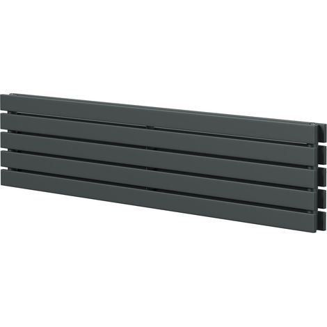 Hudson Anthracite 376mm x 1800mm Horizontal Double Panel Radiator