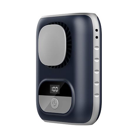New 2025 Ultra-thin Waist-mounted Fan, Portable, Clip-on for Indoor and Outdoor Use, Small Fan GF09 -- Dark Blue (1/3)