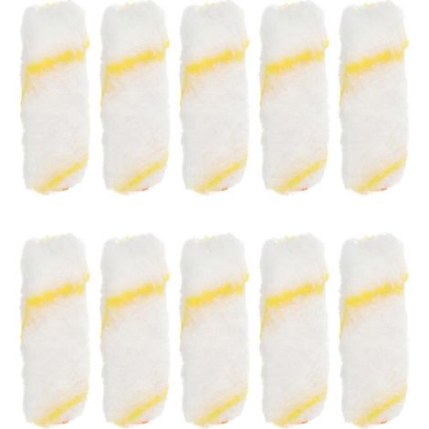 Lot de 10 manchons et cadres de rouleaux à peinture, recharges pour peinture de maison-10X3cm