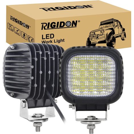 Phare de travail led tracteur 12V 24V 5 pouces 48W 4800 lumens feux de travail led floodlights extérieur pour voiture camion off road 4x4 véhicules bateau feu antibrouillard (1/5)