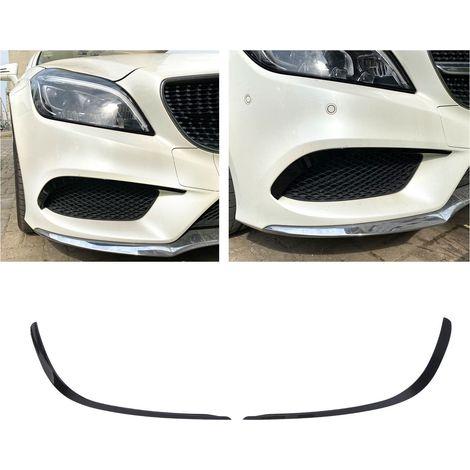 Frontstoßstangen-Canards in Hochglanzschwarz (ein Paar, links und rechts) passend für Mercedes-Benz CLS-Klasse C218 X218 AMG Line 2014-2017 (ZST-255) (1/5)