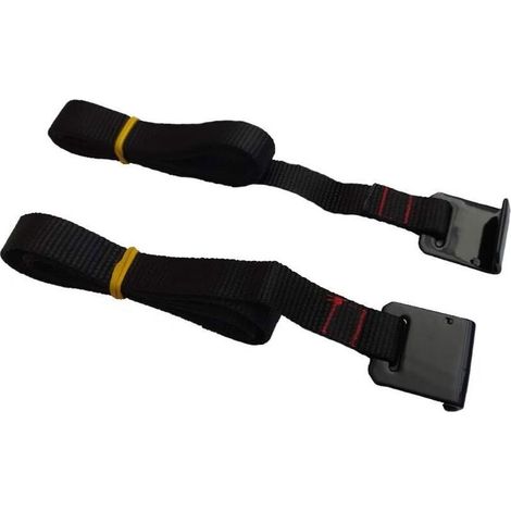 Paire sangles porte-vélo coffre – 100 cm – crochet – compatibilité à vérifier – sécurisation vélo (1/4)