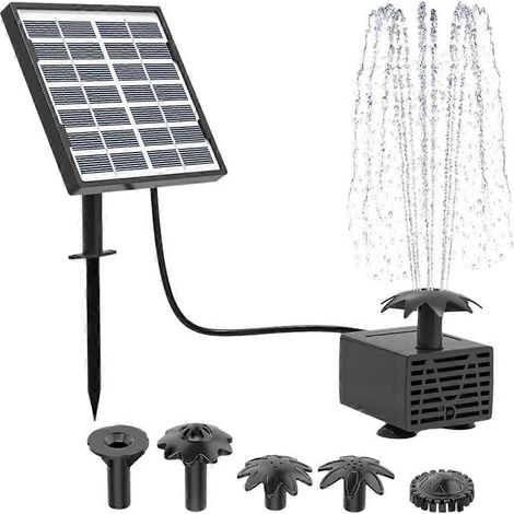 Fontaine flottante solaire pour jardin extérieur, hauteur de jet 55 cm, pompe de circulation d'eau pour bassin (1/5)