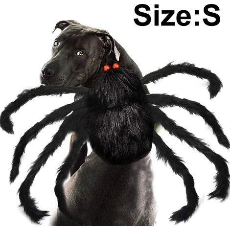 1 Déguisement araignée, 8 pattes articulées, costume Halloween, feutrine douce, chien chat petite moyenne taille (1/5)