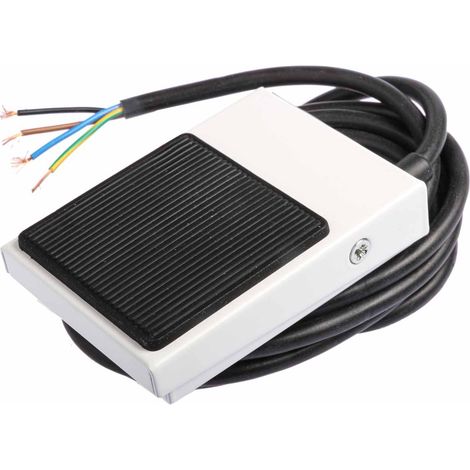 Commutateur à pédale métallique à actionnement Momentané, 1RT 3 A 250V IPX2 ( Prix pour 1 ) (1/2)