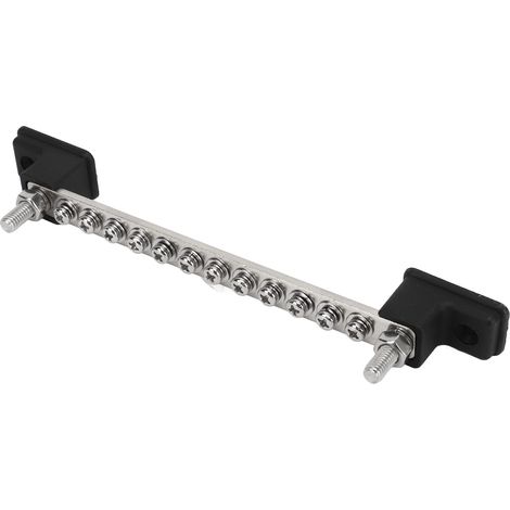 Bloc de distribution électrique avec couvercle, 12 bornes, 12-48 V, 150 A, universel pour voitures, camping-cars, bateaux, yachts et camions (1/5)