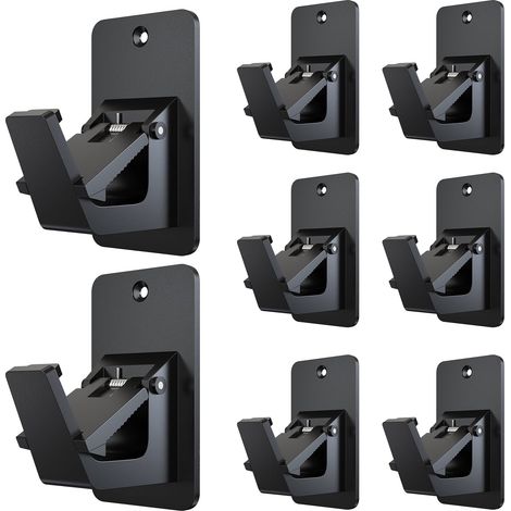 Soportes para barras de cortina (paquete de 8): soportes resistentes con capacidad de carga de 13,6 kg (30 lb), ideales para baños, dormitorios y cocinas ganchos universales que no dañan las barras de (1/5)