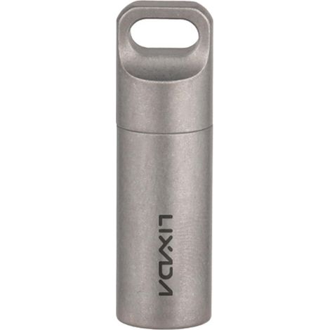 LIXADA Ti Pillendose, wasserdicht, Mini-Pillenbehälter, Taschen-Pillenbox für Outdoor-Reisen und Camping