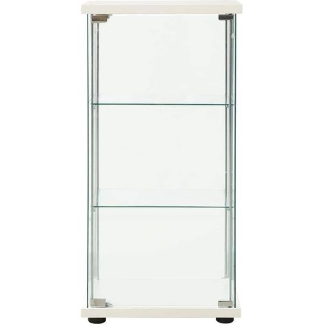 Armadietto Portaoggetti in Vetro Temperato Bianco DAS755516 (1/5)