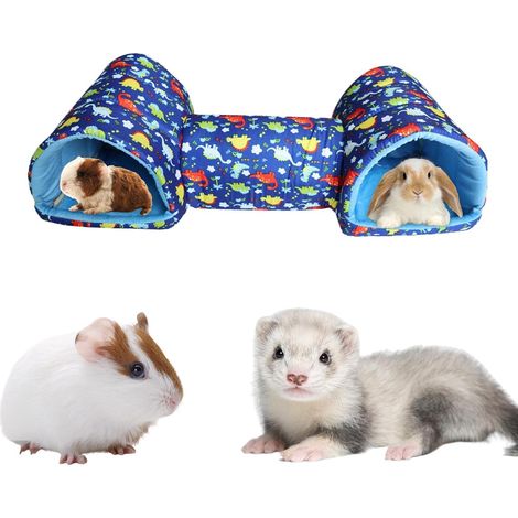 Tunnel hamster Accessoires de cage antidérapants et lavables en machine Lits cachettes hamsters Accessoires de cage, Maison pour chinchillas et petits animaux, chinchillas et furet (1/5)