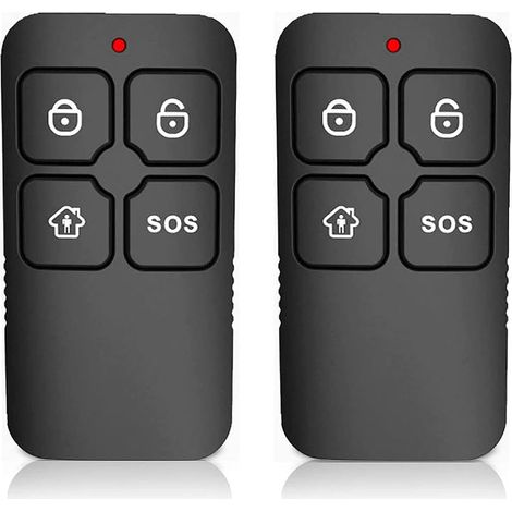 Remote Control,Wolf-Guard 2-Pack Remote Control Keychains Black, Remote Control 2pcs (1/5)