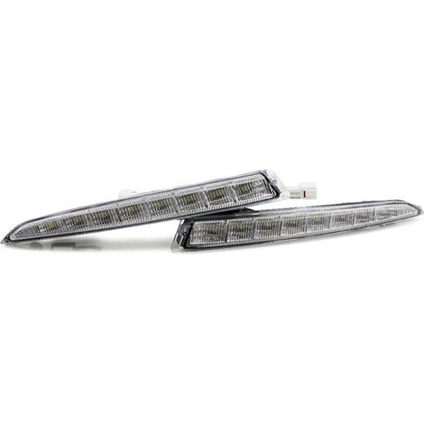 Niedervolt-LED-Blinker, 1 Paar, schwarz, Kunststoff, DC12V, Kfz-Tagfahrlicht, Kfz-Zubehör (1/4)