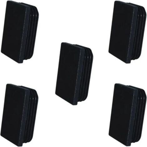– Lot de 5 embouts de tube rectangulaire 50x25mm – Plastique noir pour chaises et meubles – Assemblage facile et finition soignée (1/2)
