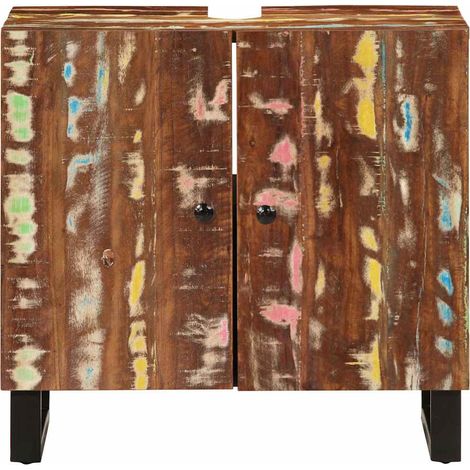 Meuble d'évier，Meuble sous évier 62x33x58 cm bois de récupération et d'ingénierie CFW105173 (1/5)