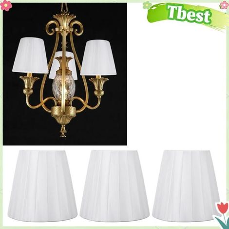 Tbest petit abat-jour Abat-jour en Tissu, Abat-jour Décoratif plissé à Clipser pour Lampe de Table Murale, Abat-jour linge vendu (1/5)
