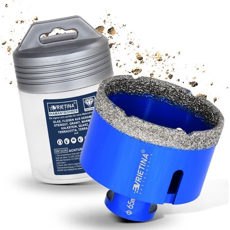 Foret à Carrelage 65mm Trépans Diamant Carrelage M14 pour Meuleuse D'angle Grès Cérame, Porcelaine Marbre Granit Céramique Sec et Humide Scie Cloche Couronnes de Forage (1/5)