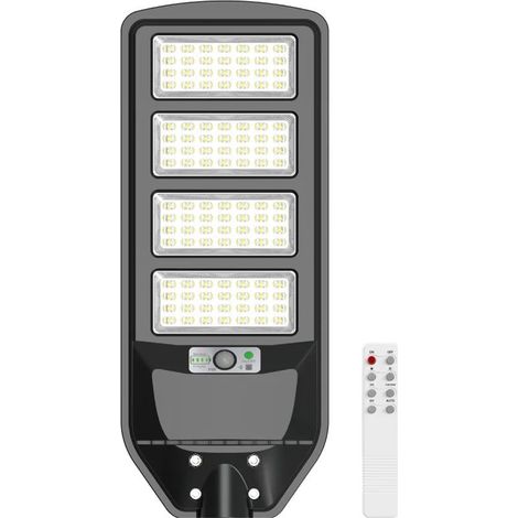 TrAdE Shop Traesio - Lampione Stradale Led Pannello Solare Con Sensore Pir Luce Fredda 6500k Ip65 J02-220w-f - (1/3)