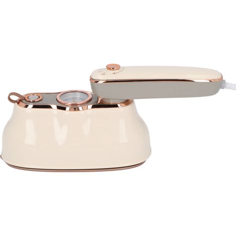 Fer à repasser vapeur portable pliable pour vêtements et tissus, avec indicateur de température, couleur kaki, édition premium, double usage (sec/humide), prise UE 220 V (1/5)