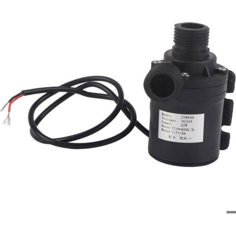 Pompe de Circulation d'eau chaude DC 24V, énergie solaire, moteur sans balais, Aquarium Submersible 800L/H 5M (1/4)
