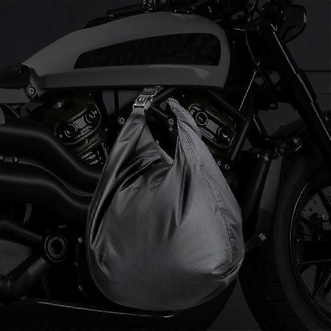 Sacoche de casque moto 30L pliable et imperméable en tissu Oxford avec cadenas à combinaison, noire (1/5)
