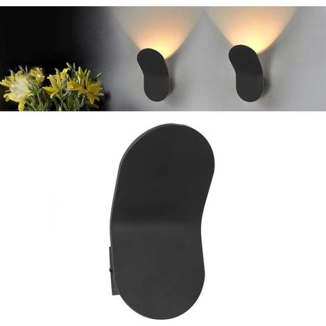 Applique murale vers le haut 3000K moderne câblée petite lampe murale à LED à panneau incurvé en métal pour couloir de salon (SKU produit : 94421112 SKU Offre : 3119240022711) (1/4)