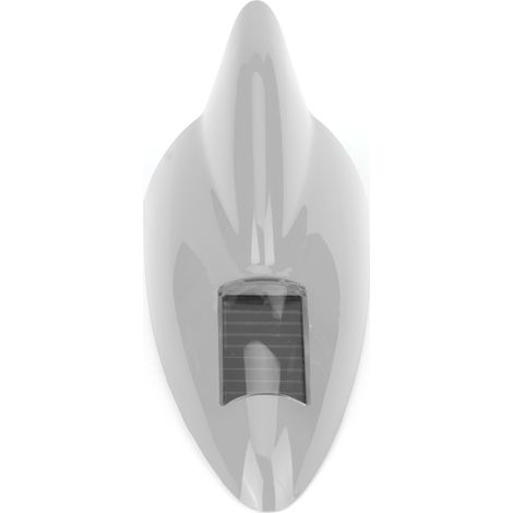Éclairage solaire 12 LED Aileron de requin Clignotant Lumière de Signalisation Accessoire Auto Argent (1/5)