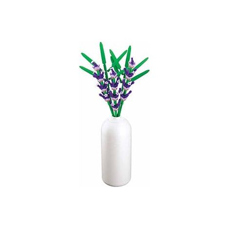 Ensemble de Fleurs de Lavande Artificielle avec Vase Violet et Vert Hauteur 42,6 cm (1/4)