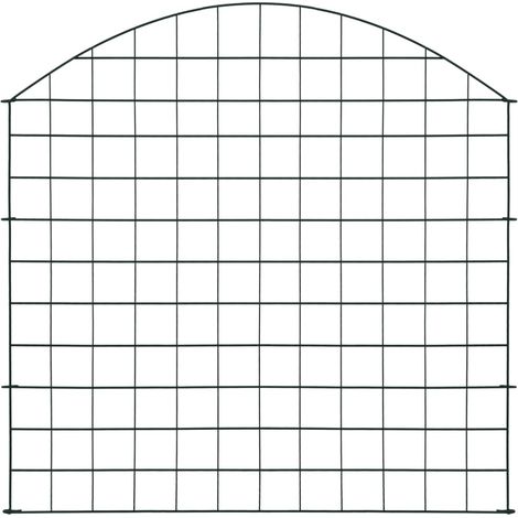 Ensemble de clôture de jardin arquée 77,5x78,5 cm vert CFW50938 (1/5)