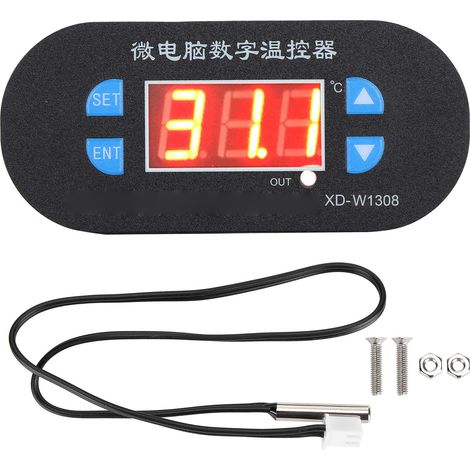 Controlador de temperatura digital LED TR-1B para incubadora -55 a 120 ℃ Termostato DC12V 10A con relé