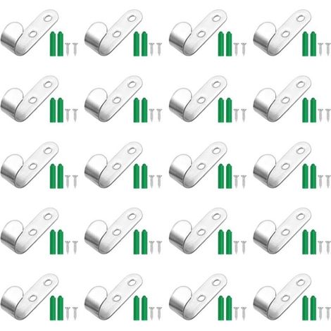Lot de 20 Crochet Bache pour Bâche De Remorque, 44 x 21 x 16 mm Attache Bache, Crochet pour Bache pour Remorque, Accessoires De Remorque De Voiture (1/5)
