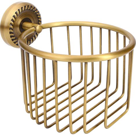 Vintage-Toilettenpapierhalter aus Bronze zur Wandmontage, Toilettenpapierspender aus Messing, nur für Rollen mit einem Durchmesser von weniger als 12,5 cm