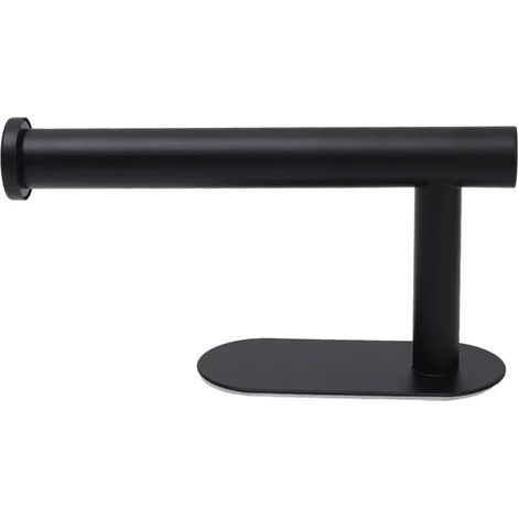 Porte-papier toilette auto-adhésif noir, fixation murale en acier inoxydable doré, distributeur de rouleau de papier toilette sans perçage, crochets pour papier toilette. (1/5)