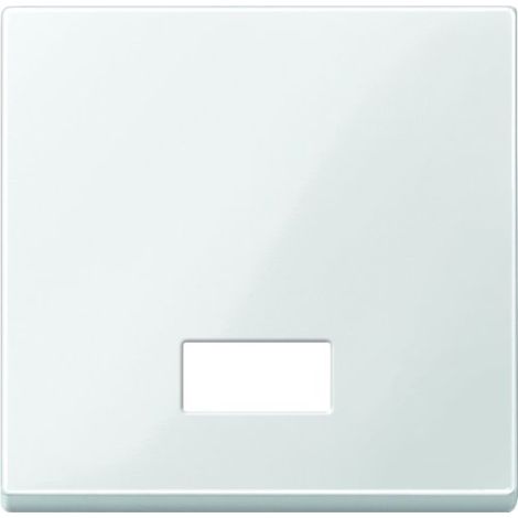 Interrupteur à bascule Merten avec fenêtre, System M blanc polaire brillant