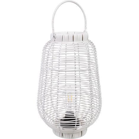 Farol portavelas de metal y plástico con luz a pilas d25x39/50,5h cm (1/5)
