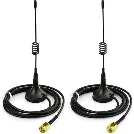 2 Antennen, 433 MHz, 5 dBI Verstärkung, SMA-Stecker, Magnetfuß, für drahtloses Modul (1/5)