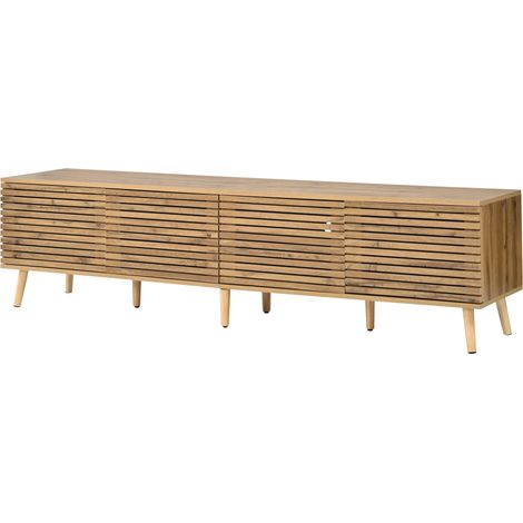 Mobile TV 75 pollici con 4 ante, 180x40x46 cm, naturale, MDF e truciolare (1/5)