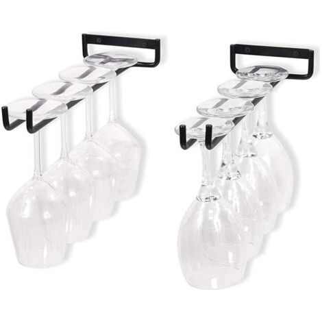 Lot de 2 Support de Verre Porte-Verres Suspendu pour Verre à Vin, Verre à Bière - 30cm