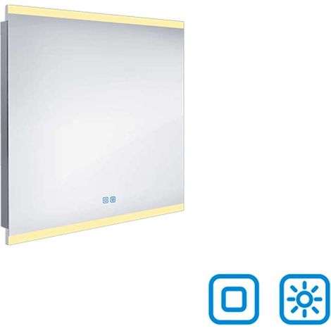 Nimco - Spiegel mit LED-Beleuchtung, 80x70 cm, zwei Berührungssensoren ZP 12003VX (1/5)