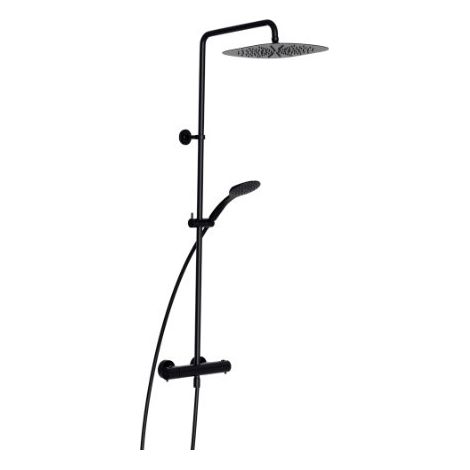 Colonne de douche Thermostatique Noir Mat FOIL - CRISTINA ONDYNA FL48613 (1/2)