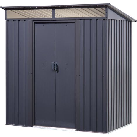 Ger.haus m.Pultdach Lightline 195x121x196cm, anthrazit (1/3)