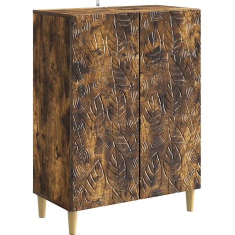 vidaXL Credenza Rovere Fumo 66 x 34,5 x 90 cm Legno ingegnerizzato