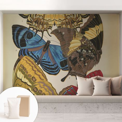 Carta Da Parati Non Tessuto - Con Colla Gratuita - Con Motivi Moderni - Design Elegante Per Pareti Ispirazione per le farfalle 208x146 cm (1/5)