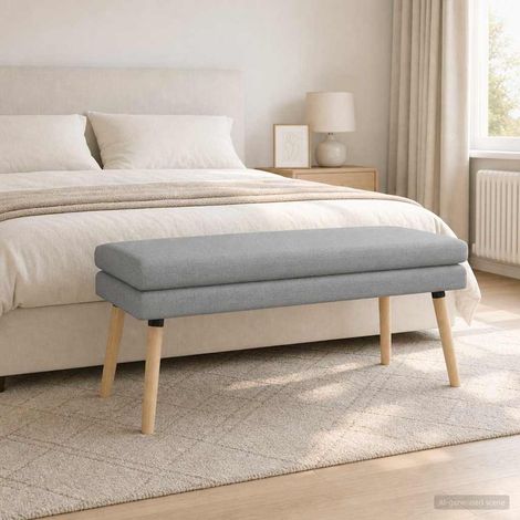 Teenpull – Doppellagige Bank Hellgrau 110 x 40 x 47 cm Stoff (1/5)
