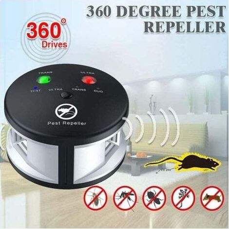 Triple répulsif à ultrasons pour souris, rats, rongeurs, écureuils (1/4)